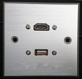 HDMI &amp; USB 알루미늄 합금 벽 판, 호텔을 위한 전기 벽면 소켓/가정