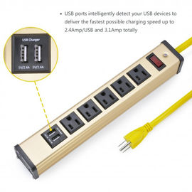 데스크탑 5 USB 충전기, 5개의 소켓 힘 막대기 5v 2.4A/1A를 가진 편평한 마개 힘 지구