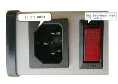 UL C-UL 명부 IEC 6Way PDU 전원 분배 단위, 15A 하중 초과 보호자에서 건설되는 스위치를 가진 출구 힘 지구