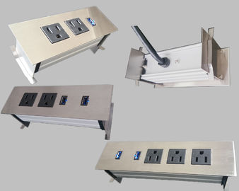 품질  3 Outlets Furniture Power Strip , Embedded Tabletop Desktop Power Sockets 공장