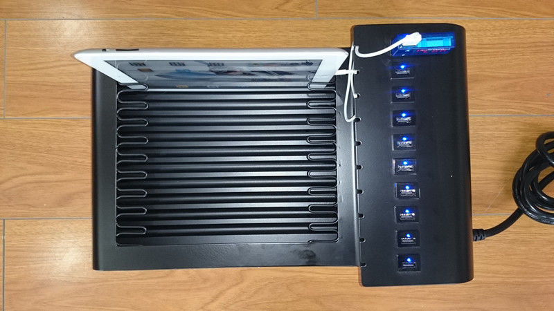 전자공학/아이패드/휴대폰을 위한 스테인리스 10 항구 탁상 USB 충전소