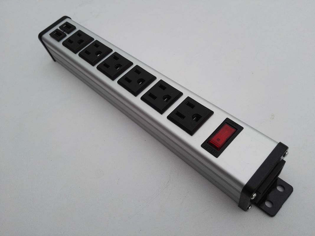 6가지의 방법 출구 스위치 통제 떨어져에를 가진 이중 usb 포트 충전기를 가진 다 마개 소켓