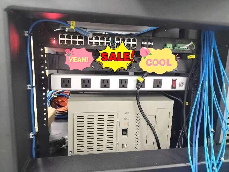 6가지 메탈 탭 다중 출력 전원 스트립 10' 확장 케이블 14AWG NEMA 5-15P